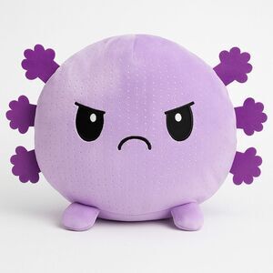 *TeeTurtle Angry Virus Plush Large Purple Microbe Stuffed Animal 15" Discontinu